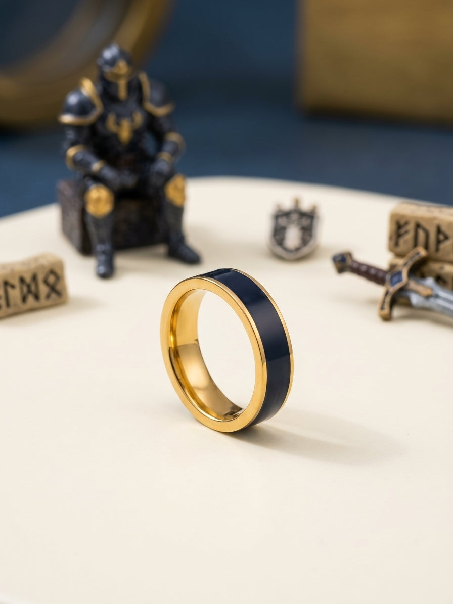 Gold & Black Stainless Steel Ring
