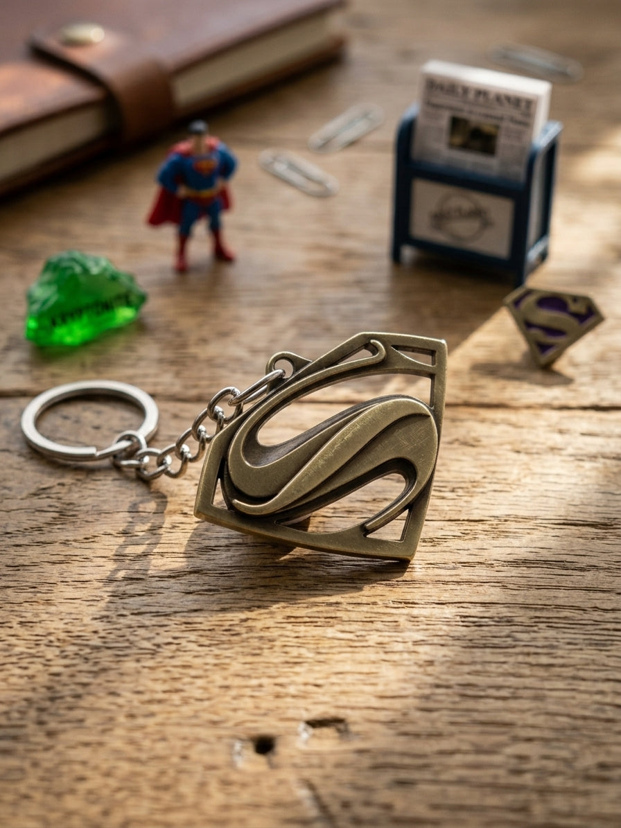 Superman Antique Bronze Keychain