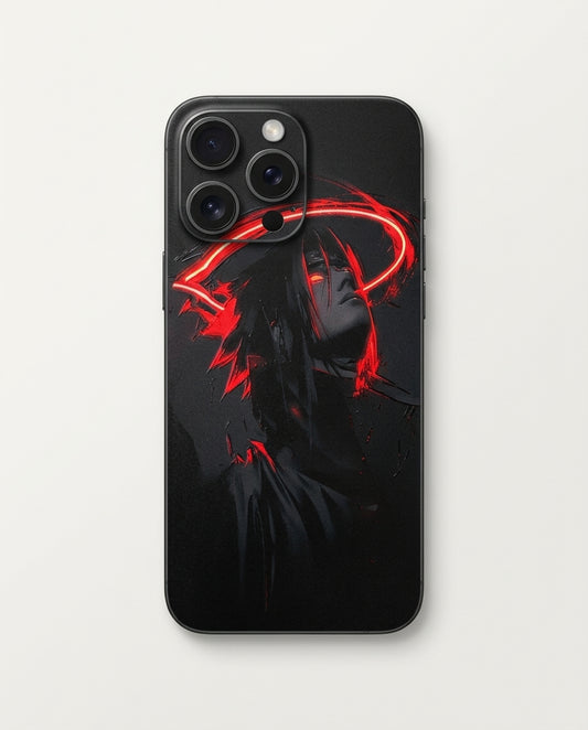 Premium Neon Red Itachi Uchiha Anime Vinyl Phone Skin