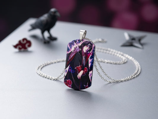 Itachi Uchiha Necklace Akatsuki Silver Pendant