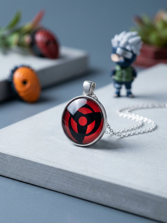 Kakashi & Obito Mangekyou Sharingan Pendant Necklace
