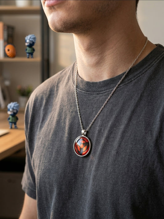 Kakashi & Obito Mangekyou Sharingan Pendant Necklace
