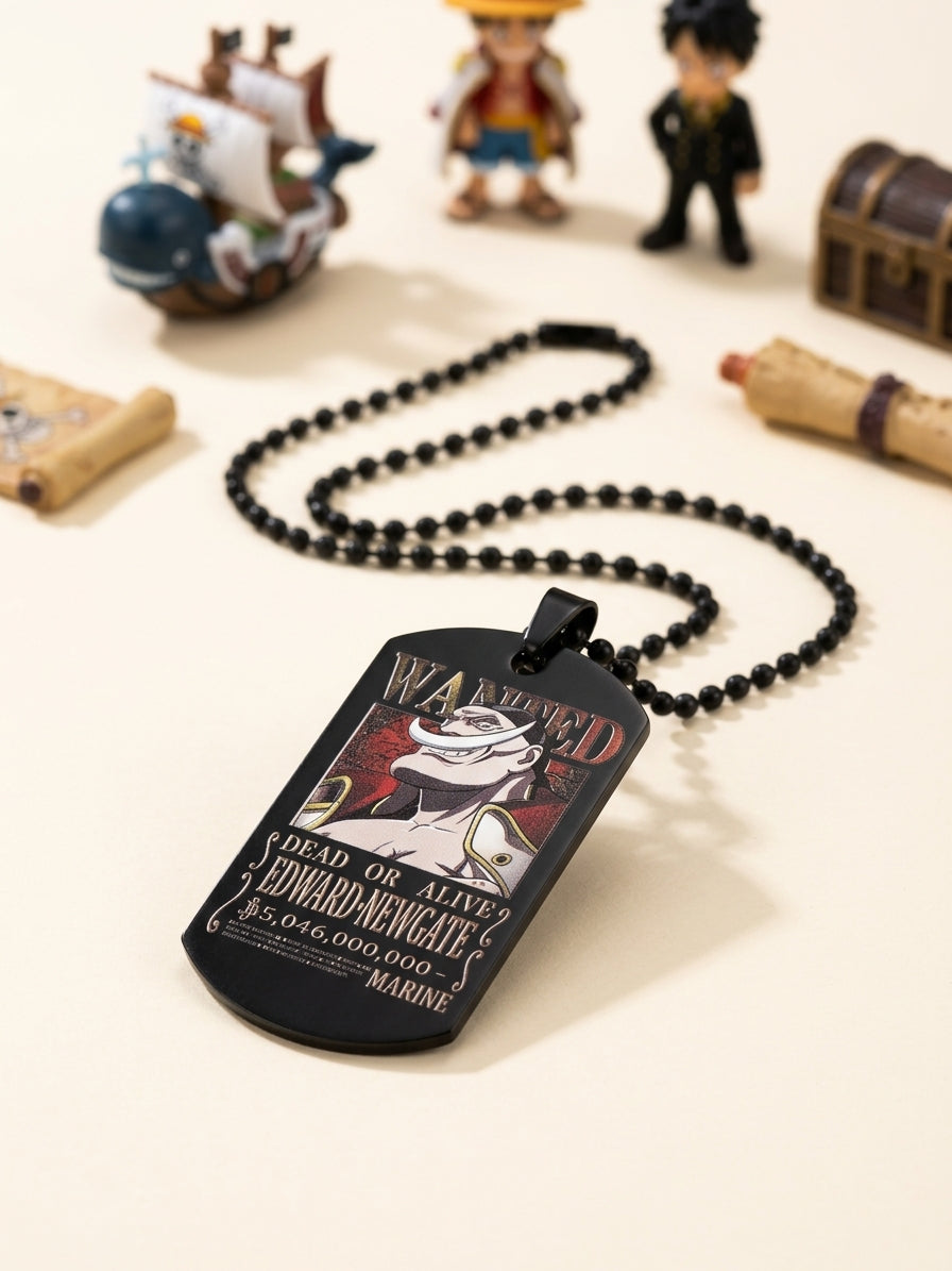 One Piece Whitebeard Bounty Tag Necklace