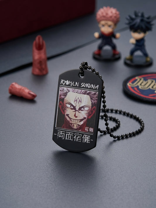 Sukuna Dog Necklace Jujutsu Kaisen Black Pendant