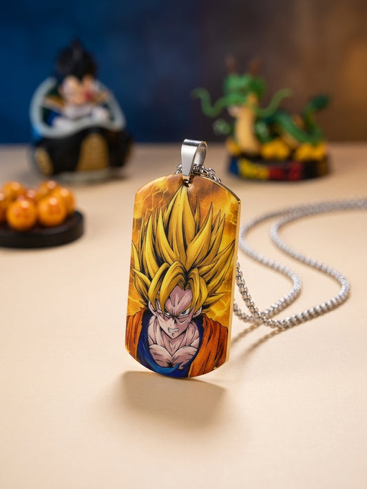 Super Saiyan Goku Pendant Necklace | Dragon Ball Z Metal