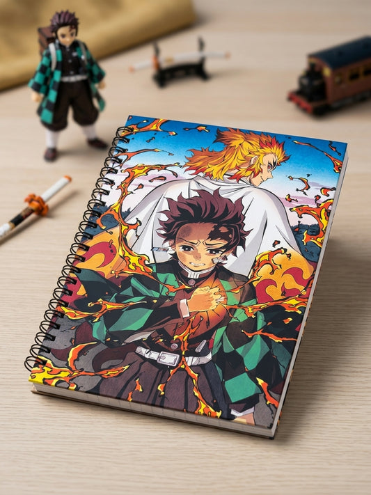 Demon Slayer Tanjiro & Rengoku Mugen Train Spiral Notebook
