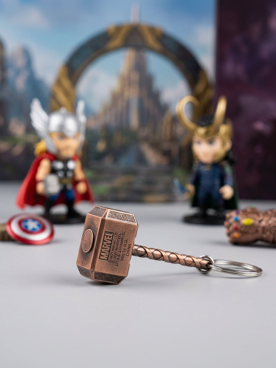 Thor's Hammer Metal Keychain – Marvel Mjölnir Replica