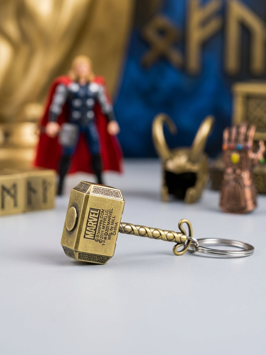 Thor's Hammer Metal Keychain – Marvel Mjölnir Replica